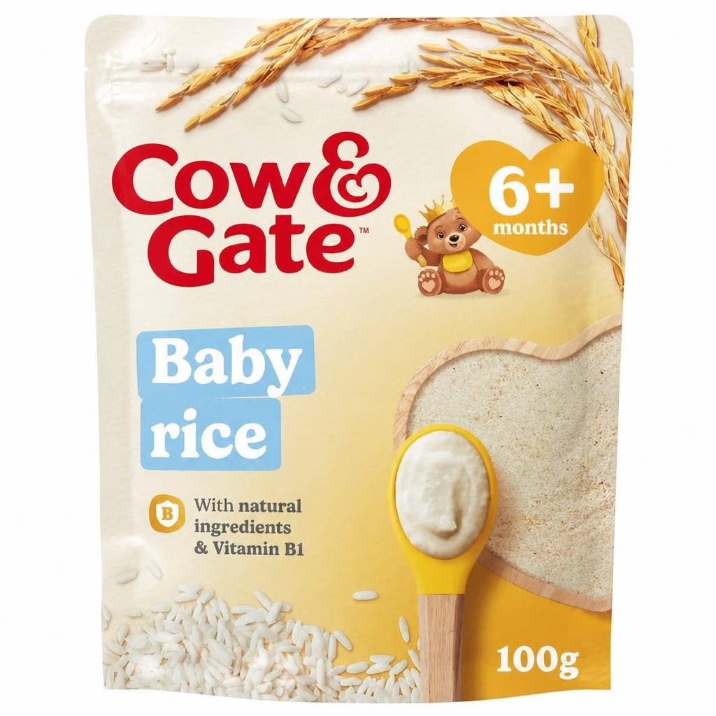 Cow & Gate Pure Baby Rice Cereal 100g 4 Month+