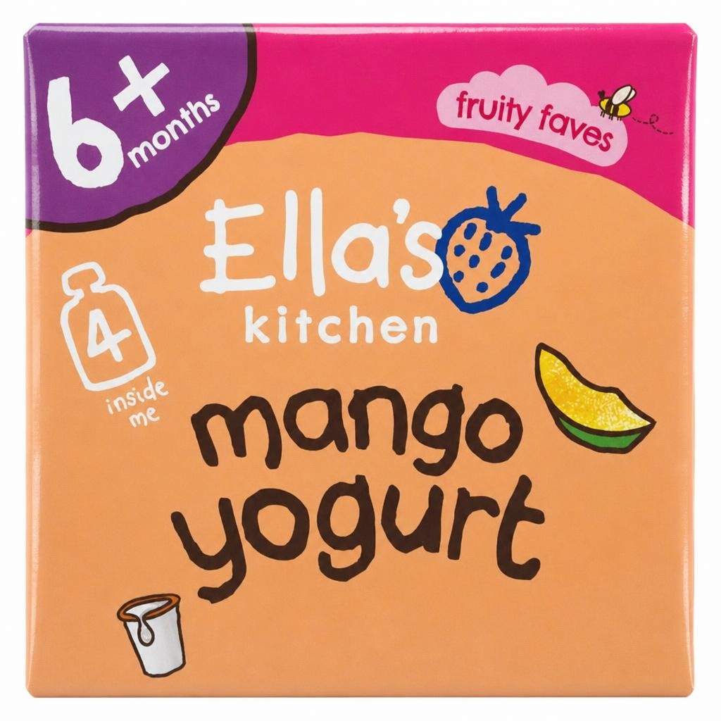 Ella's Kitchen Mango Yogurt 6+ Months 4 x 90g