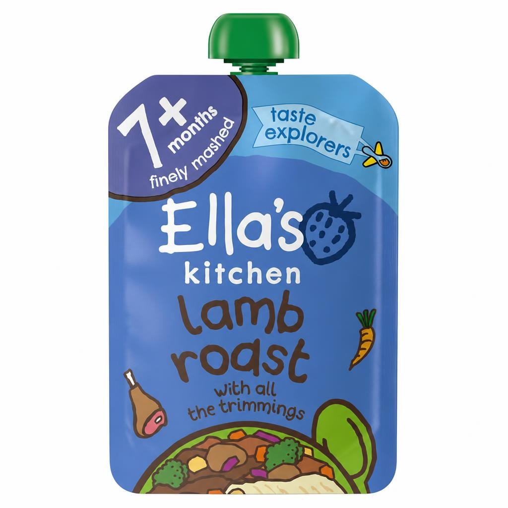 Ella's Kitchen Organic Lamb Roast Dinner Baby Food Pouch 7+ Months 130g