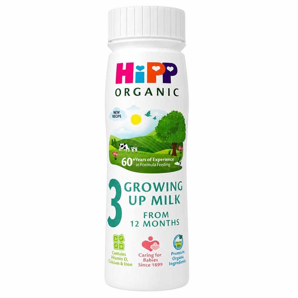 HiPP Organic 3 Growing up Baby Milk Ready to Feed Liquid Formula From 12 Months 200ml