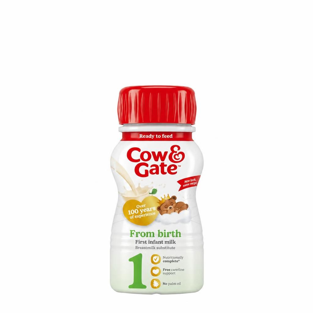 Cow & Gate 1 First Infant Baby Milk Formula Liquid From Birth Ready To Feed 200ml