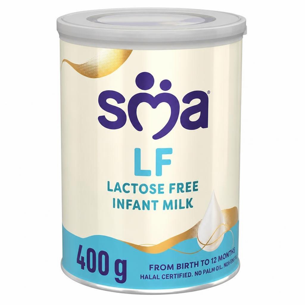 SMA LF Lactose Free Infant Baby Milk Powder Formula, From Birth 400g