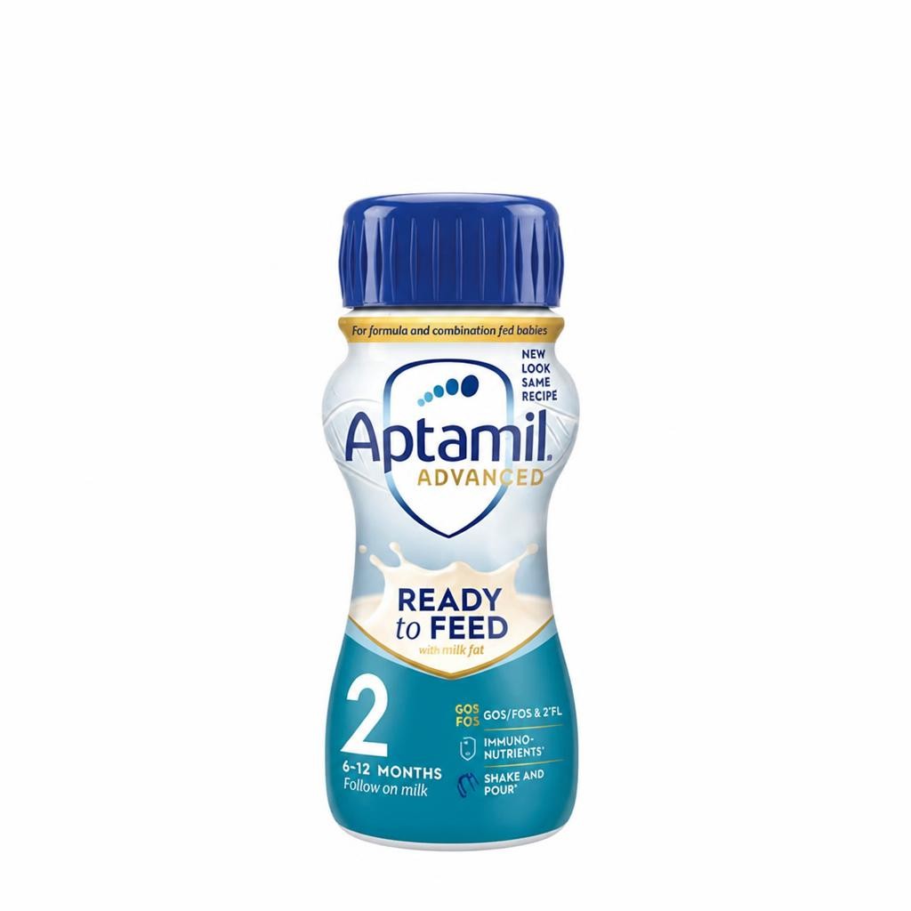 Aptamil Advanced 2 Follow On Baby Milk Formula Liquid 6-12 Months Ready To Feed 200ml