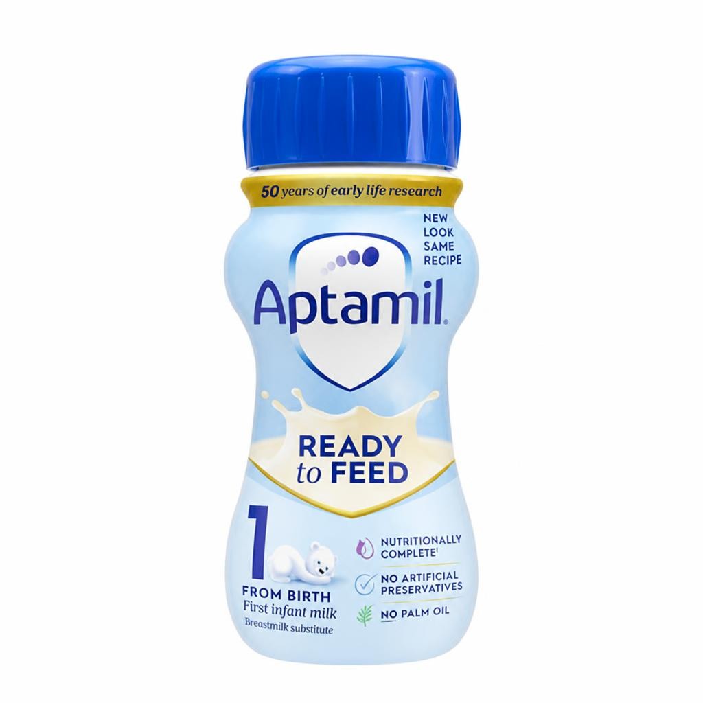 Aptamil 1 First Infant Baby Milk Formula Liquid From Birth Ready To Feed 200ml