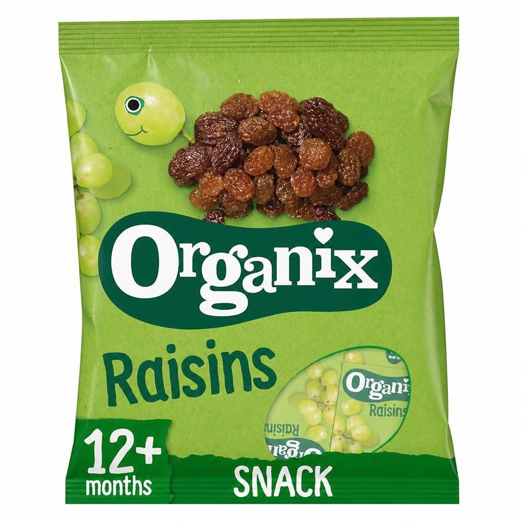 Organix Mini Organic Raisin Snack Boxes Toddler Snacks Multipack 12 months+ 12x14g