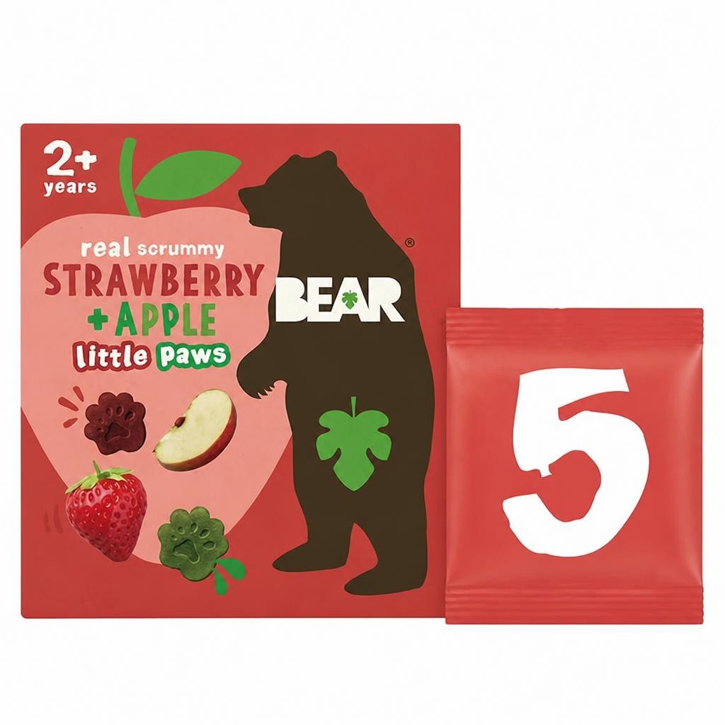 BEAR Paws Fruit Shapes Strawberry & Apple Multipack 5x20g