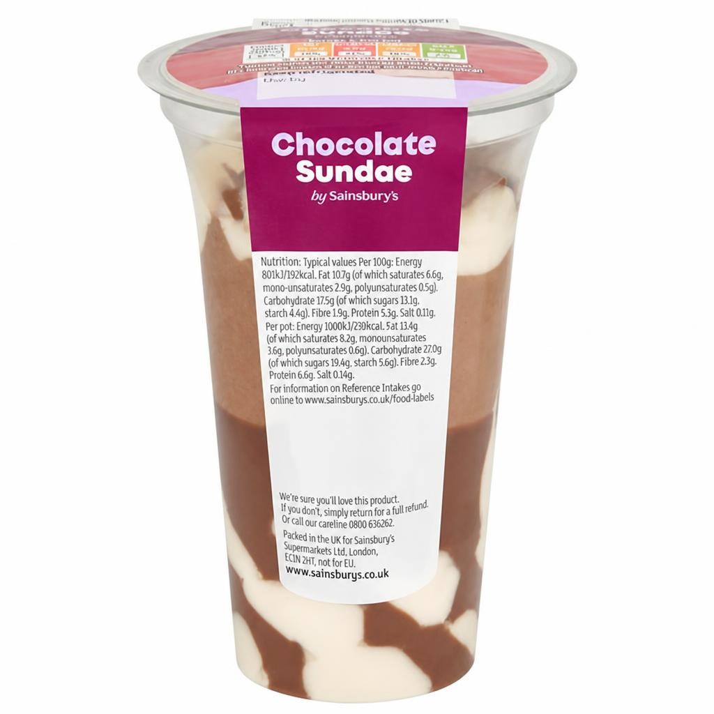 Sainsbury's Triple Chocolate Sundae 125