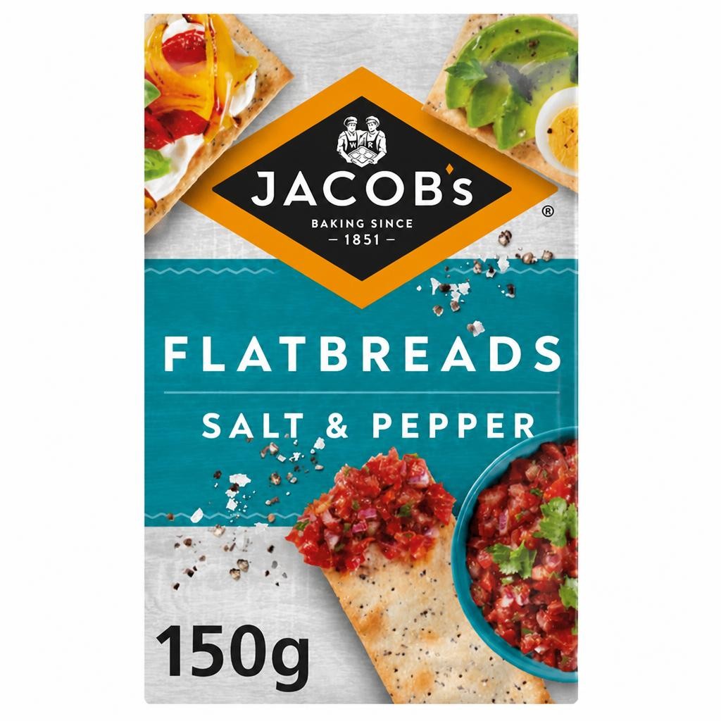 Jacob's Flatbread Salt & Pepper Crackers 150g