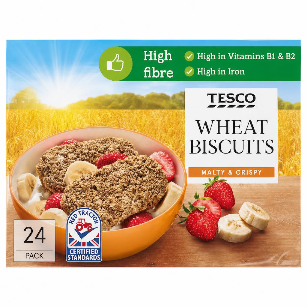 Tesco Wheat Biscuits Cereal 24 Pack