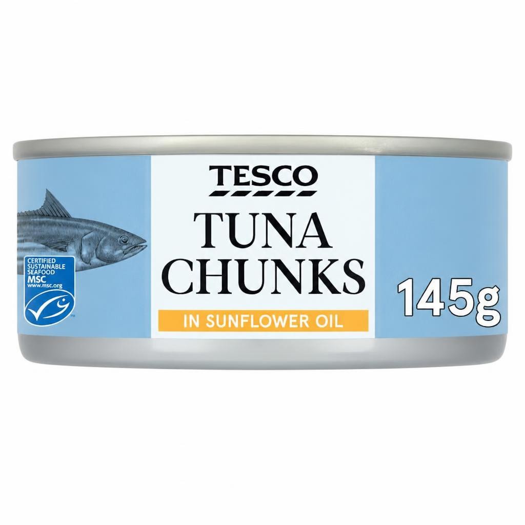 Tesco Tuna Chunks In Sunflower Oil 145G