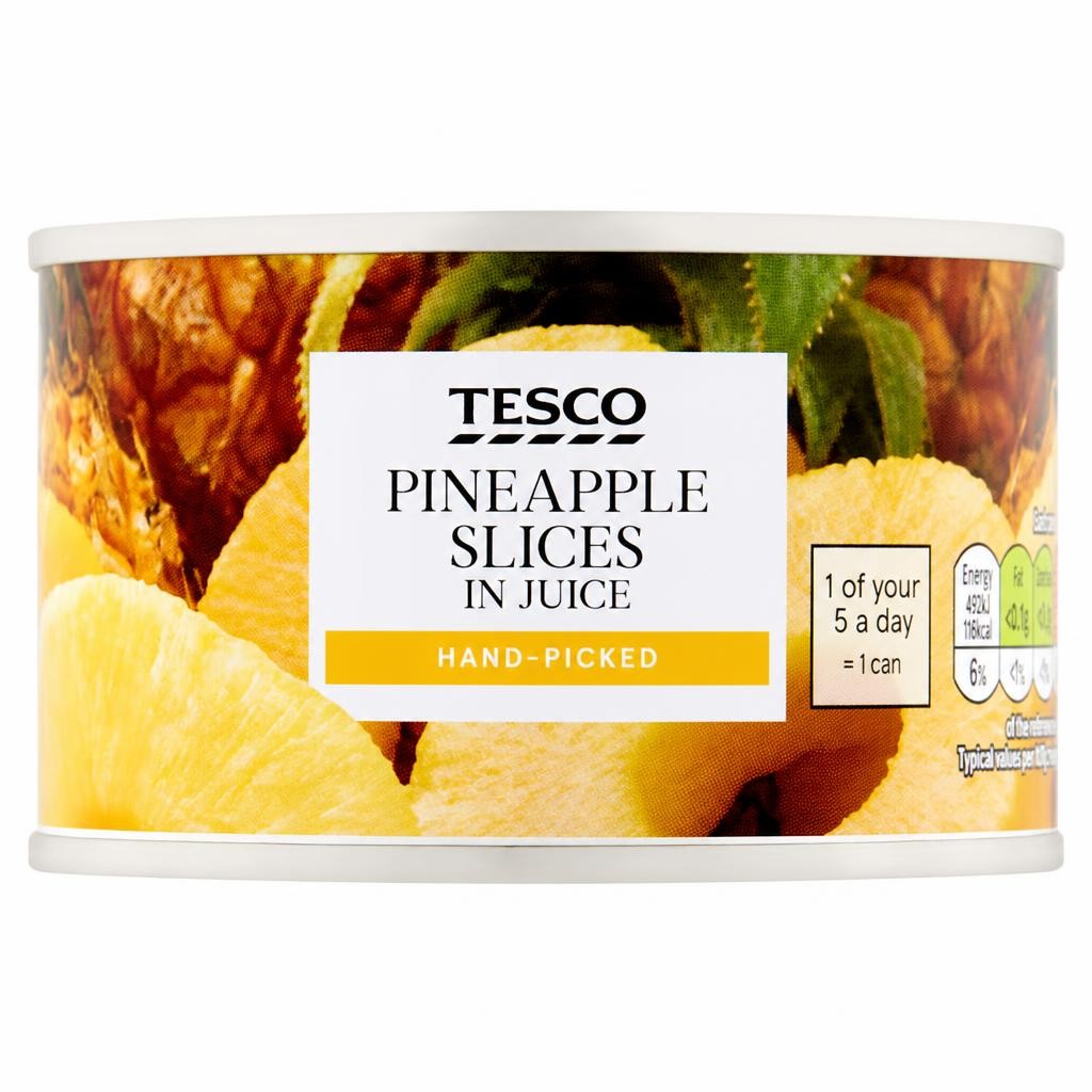 Tesco Pineapple Slices In Juice 227G