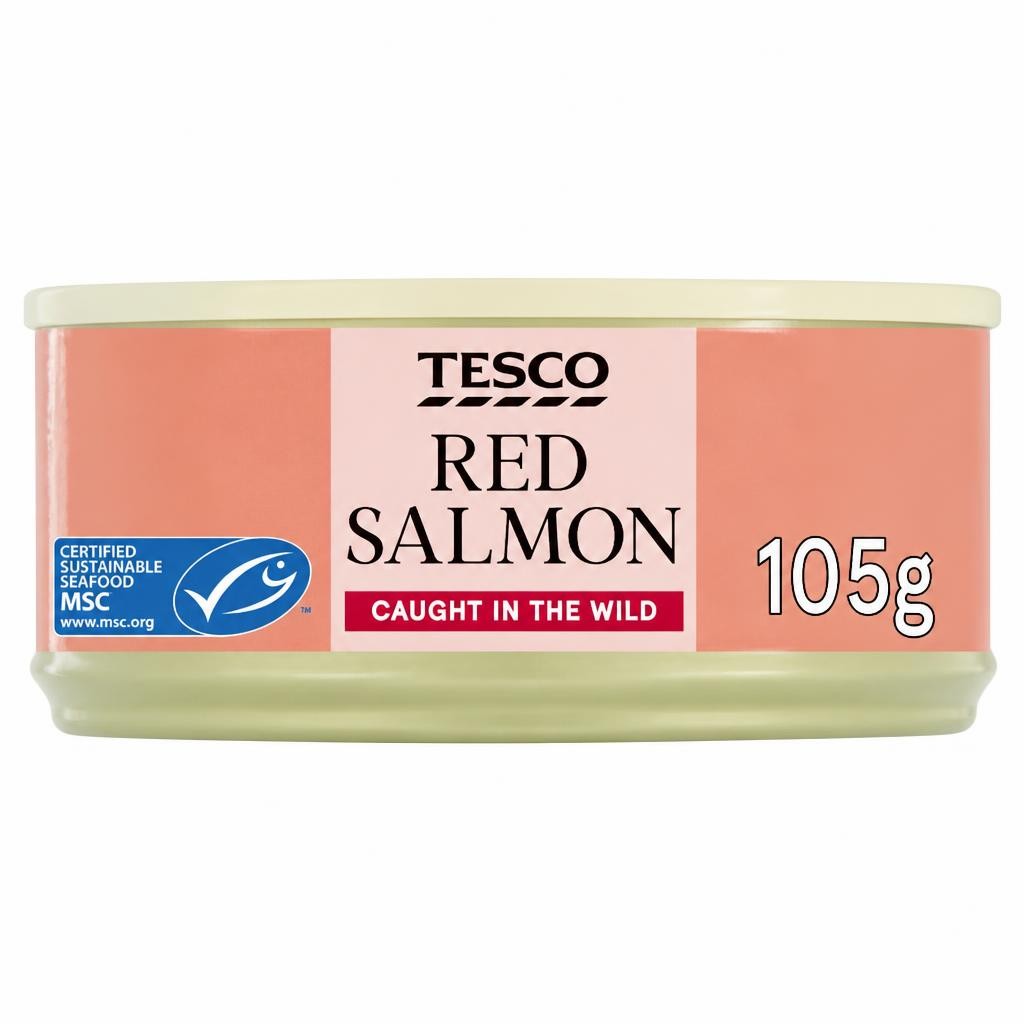 Tesco Wild Pacific Red Salmon 105G