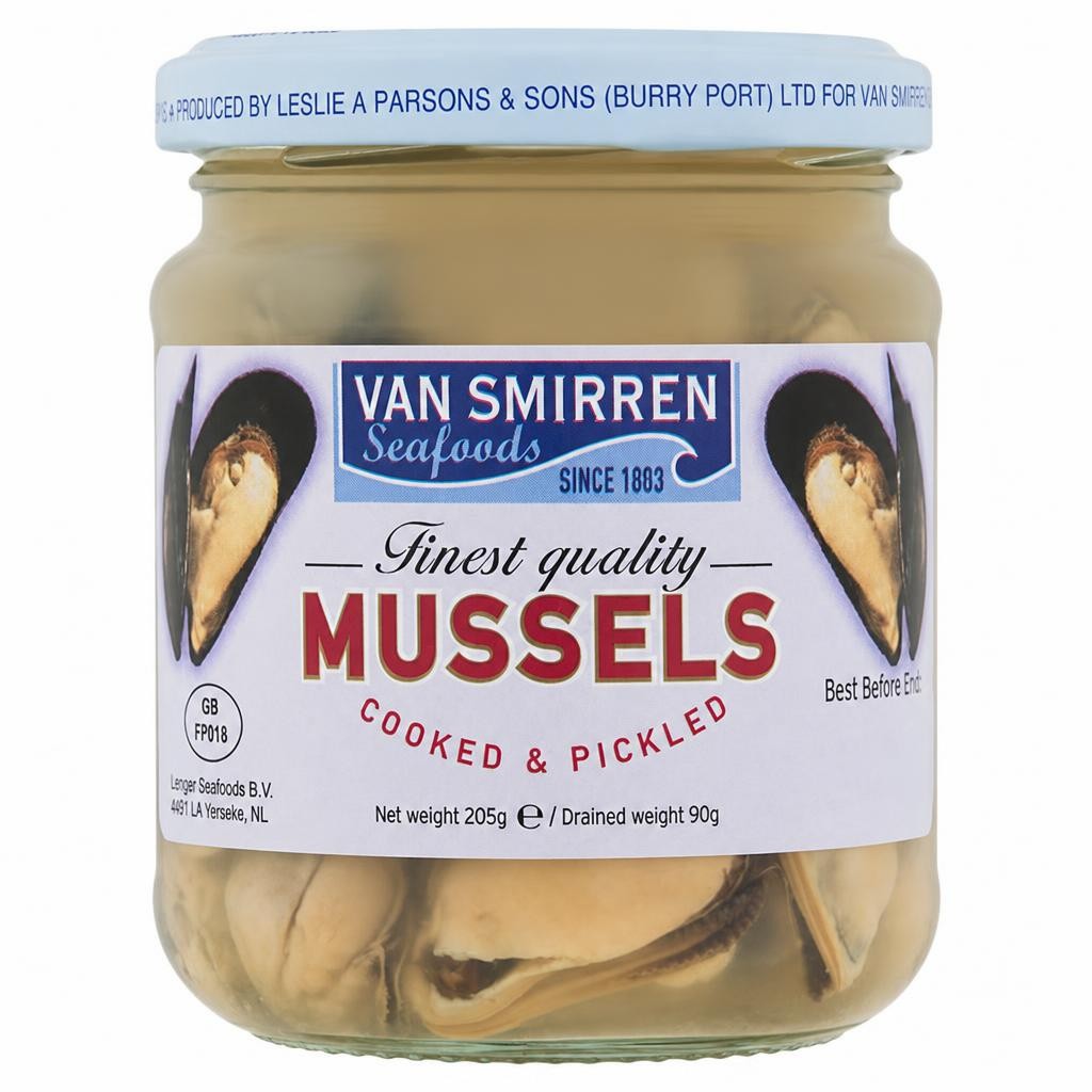Van Smirren Mussels Cooked 8 Pickled 205G