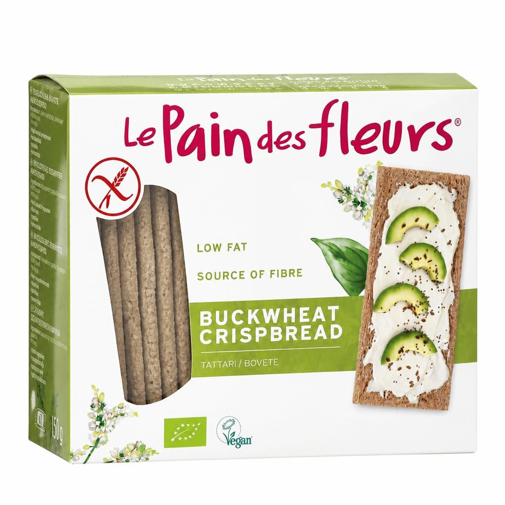 Le Pain Des Fleurs Organic Gluten Free Buckwheat Crispbread 6 x 150g