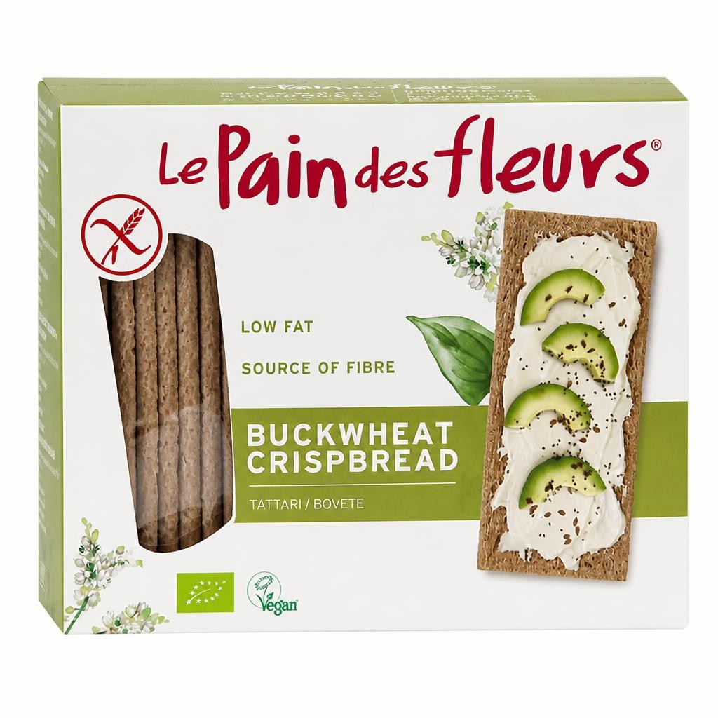 Le Pain Des Fleurs Organic Gluten Free Buckwheat Crispbread 6 x 150g