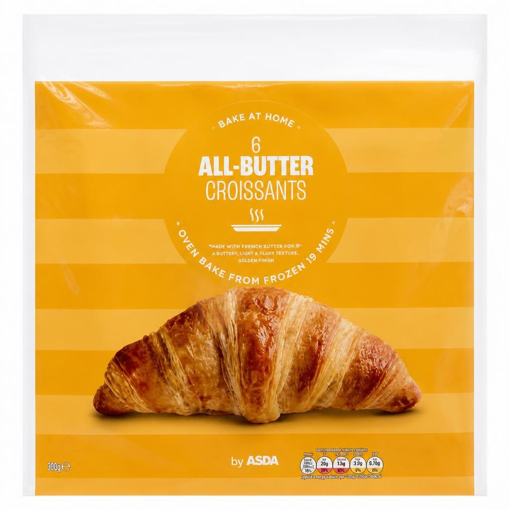 ASDA Bake at Home 6 All-Butter Croissants 330g
