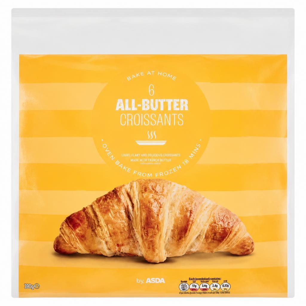 ASDA Bake at Home 6 All-Butter Croissants 330g