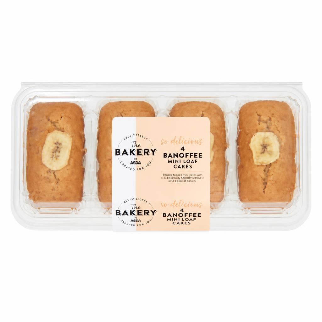 The BAKERY at ASDA The Bakery at  4 Banoffee Mini Loaf Cakes