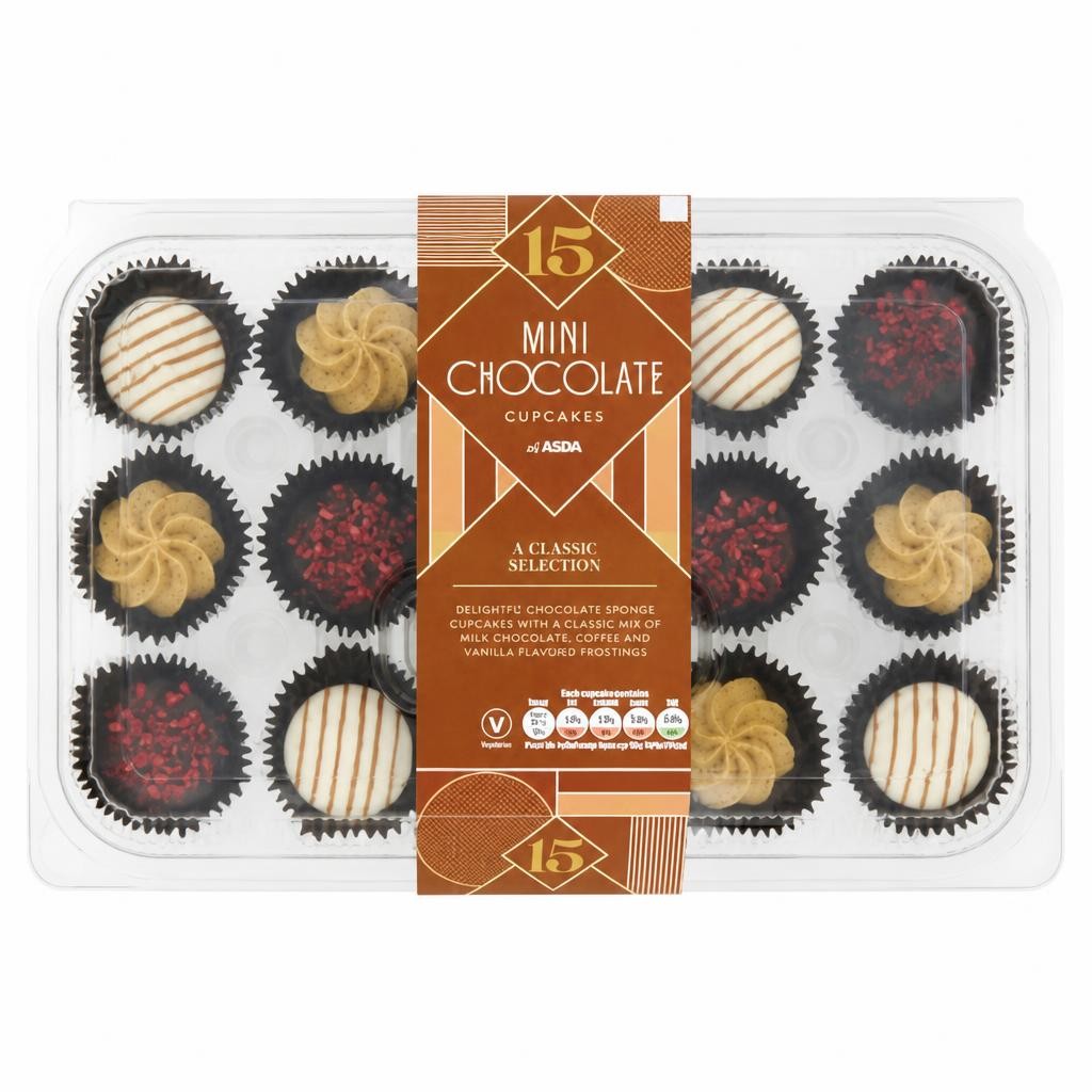 The BAKERY at ASDA 15 Mini Chocolate Cupcakes
