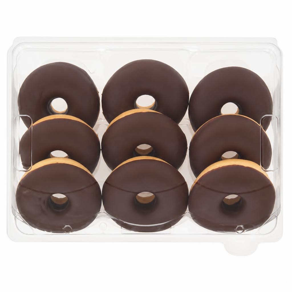 ASDA Mini Ring Donuts Choc 9 Pk