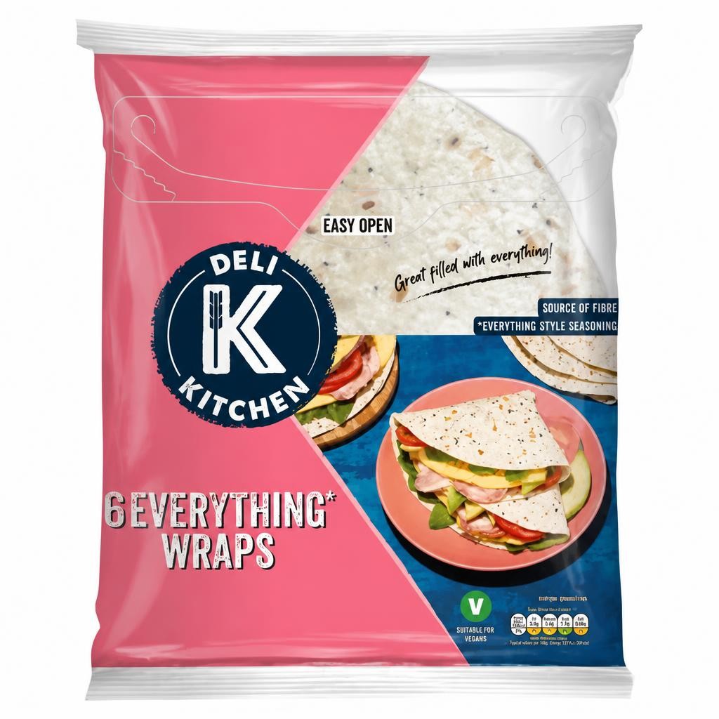 Deli Kitchen 6 Everything Wraps 366g