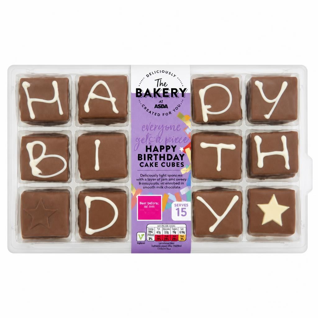 The BAKERY at ASDA The BAKERY at ASDA Happy Birthday Cake Cubes