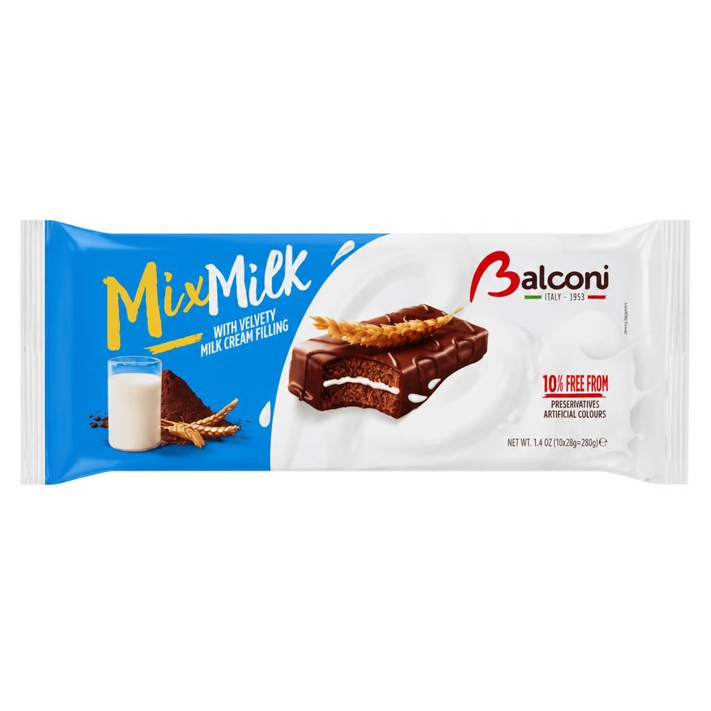 Balconi Mix Milk with Velvety Milk Cream Filling 10 x 35g (350g)