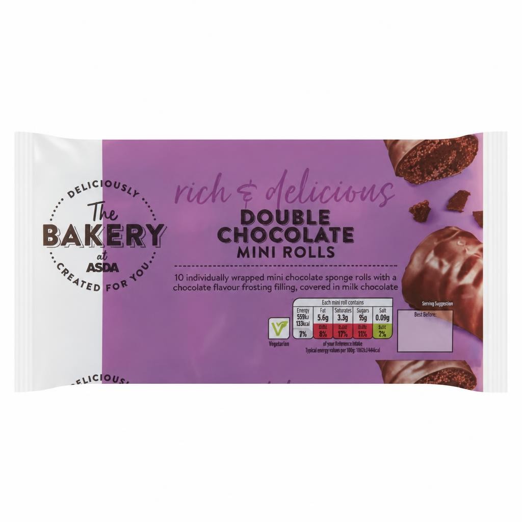 The BAKERY at ASDA The Bakery Double Chocolate Mini Rolls