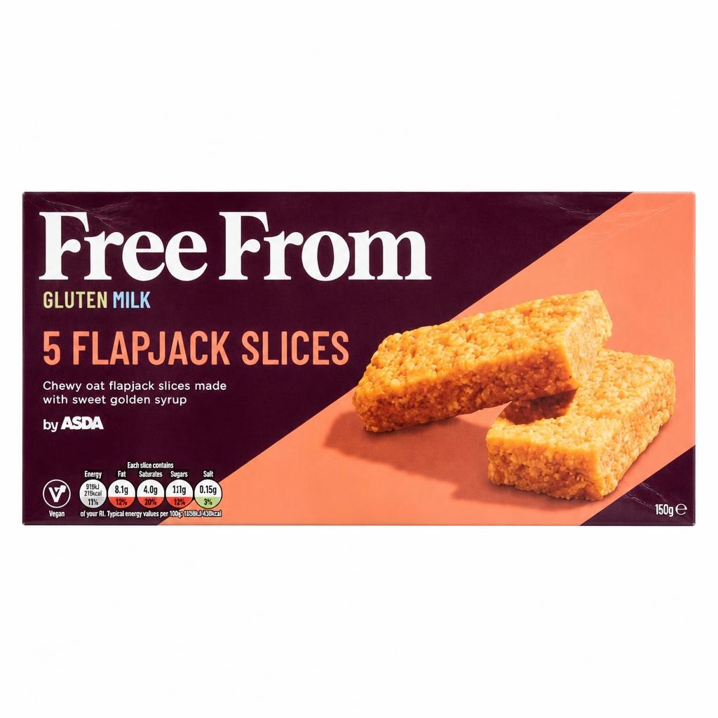 ASDA Free From Free From by  5 Flapjack Slices 162g