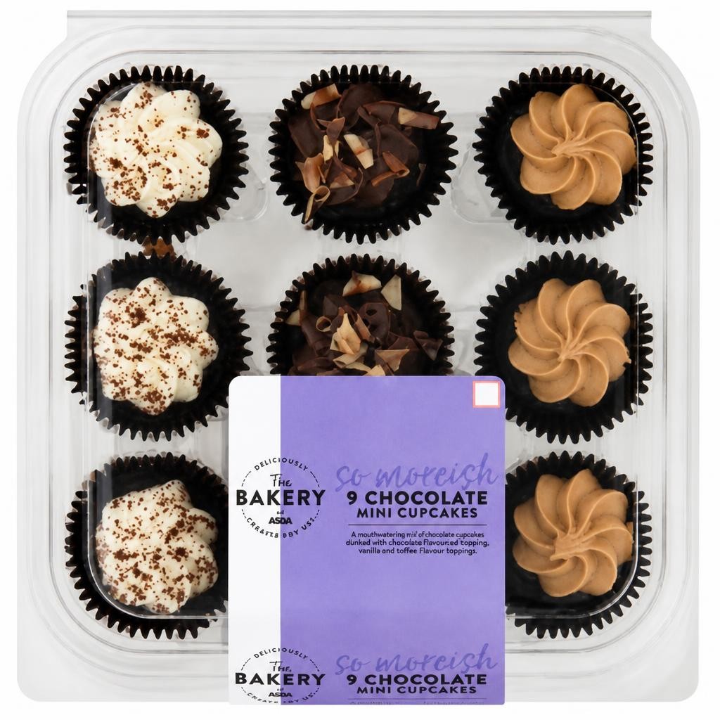 The BAKERY at ASDA 9 Chocolate Mini Cupcakes