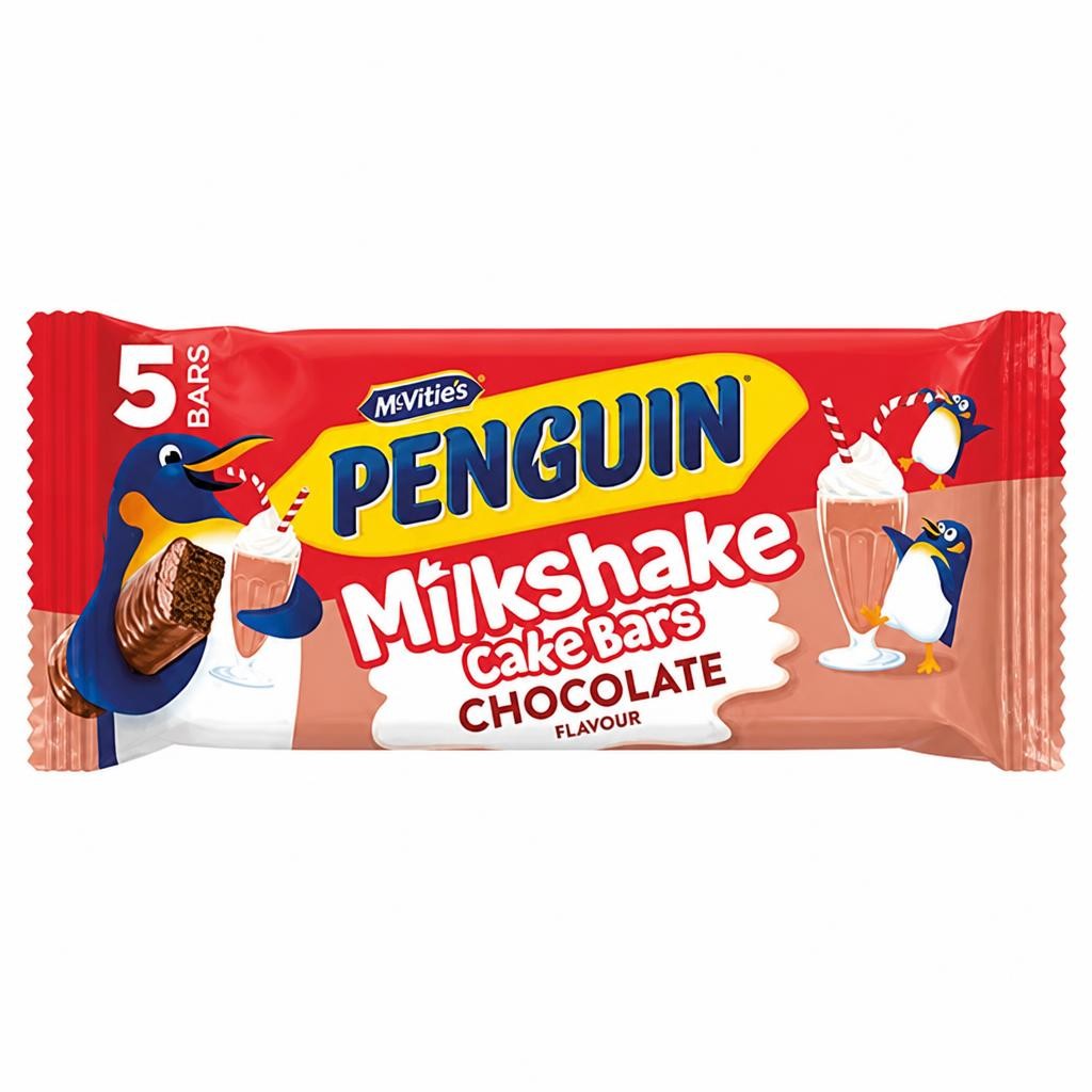 McVitie's Penguin 5 Chocolate Flavour Milkshake Cake Bars