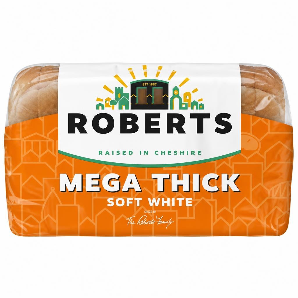 Roberts Bakery Mega Thick Soft White 800g