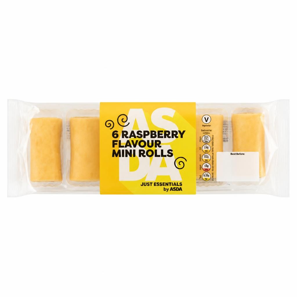 JUST ESSENTIALS by ASDA Just Essentials by  6 Raspberry Flavour Mini Rolls