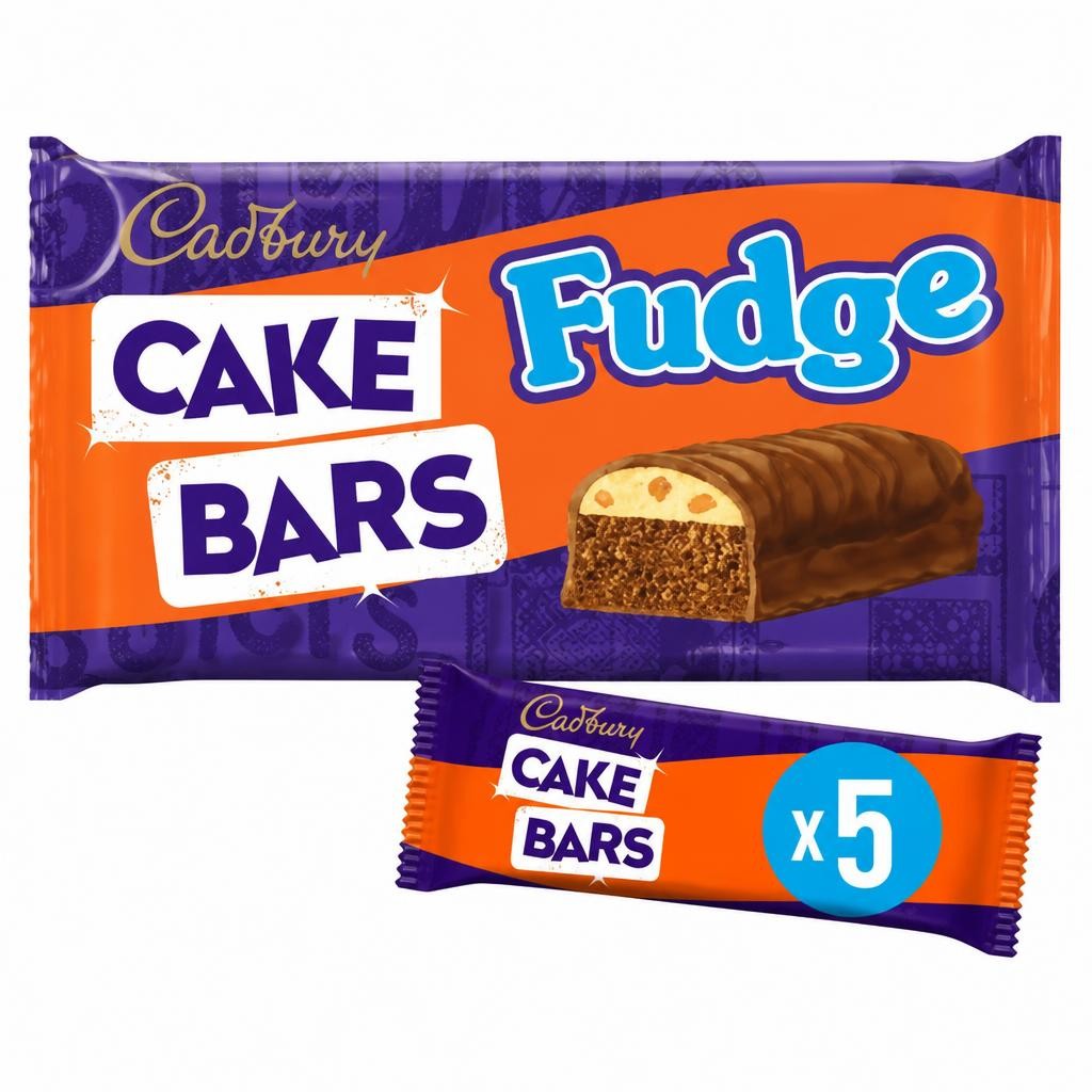 Cadbury Milk Chocolate Fudge Cake Bars 5 Pack