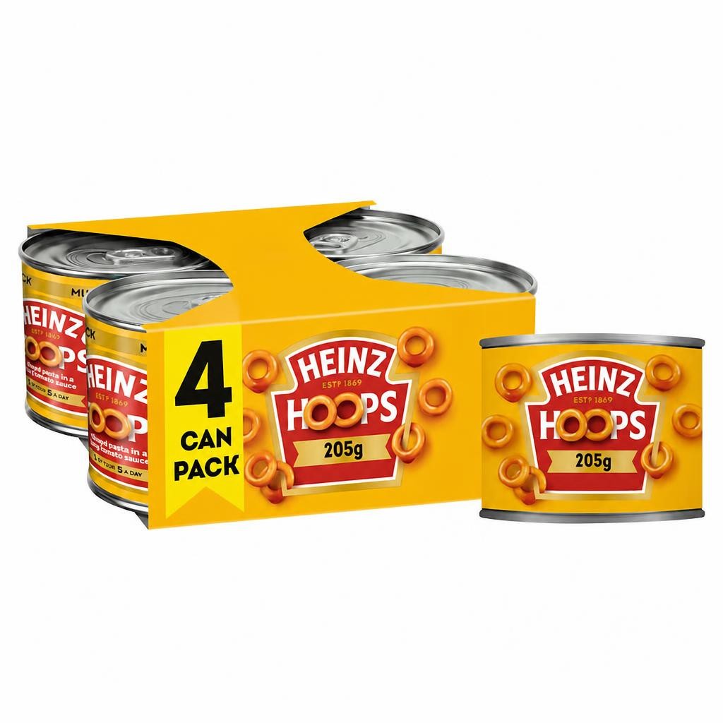 Heinz Spaghetti Hoops in Tomato Sauce 4 x 205g