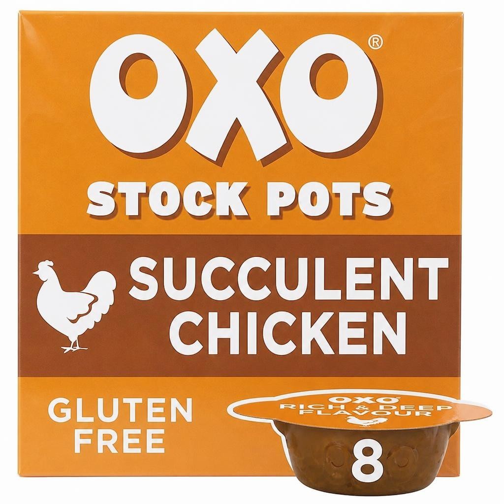 Oxo Stock Pots Succulent Chicken with Bay & Parsley 8 Pack 160g
