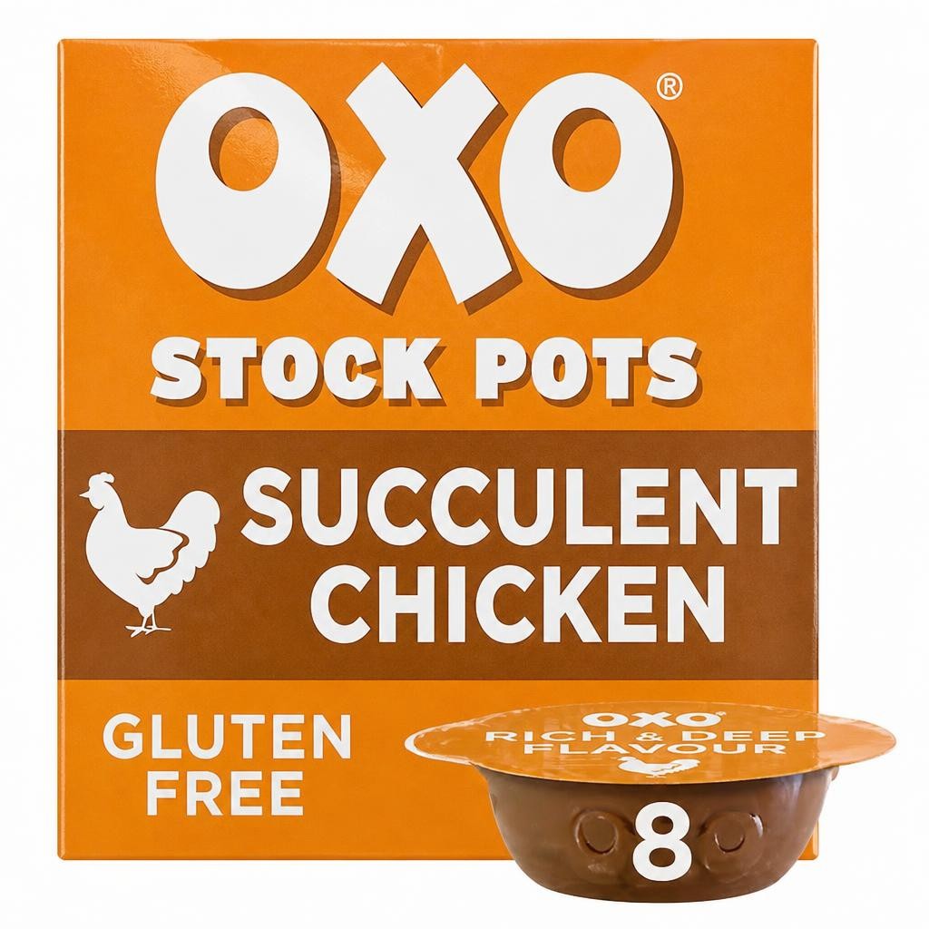 Oxo Stock Pots Succulent Chicken with Bay & Parsley 8 Pack 160g