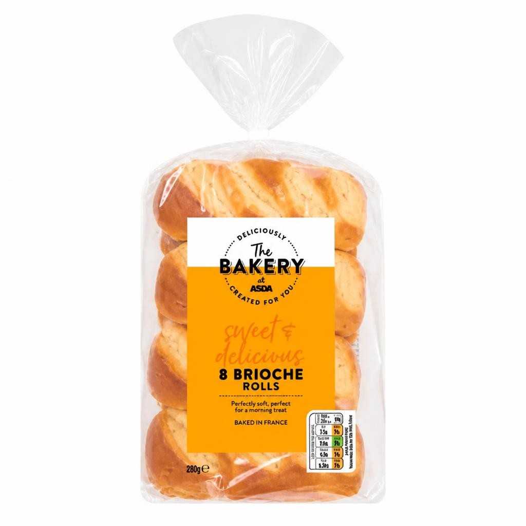 The BAKERY at ASDA The Bakery Brioche Rolls 280g