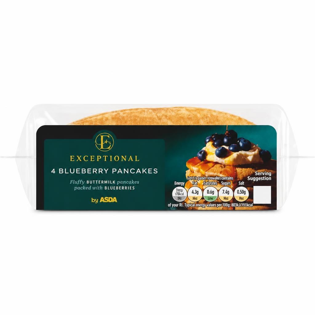 Exceptional by ASDA 4 Blueberry Pancakes