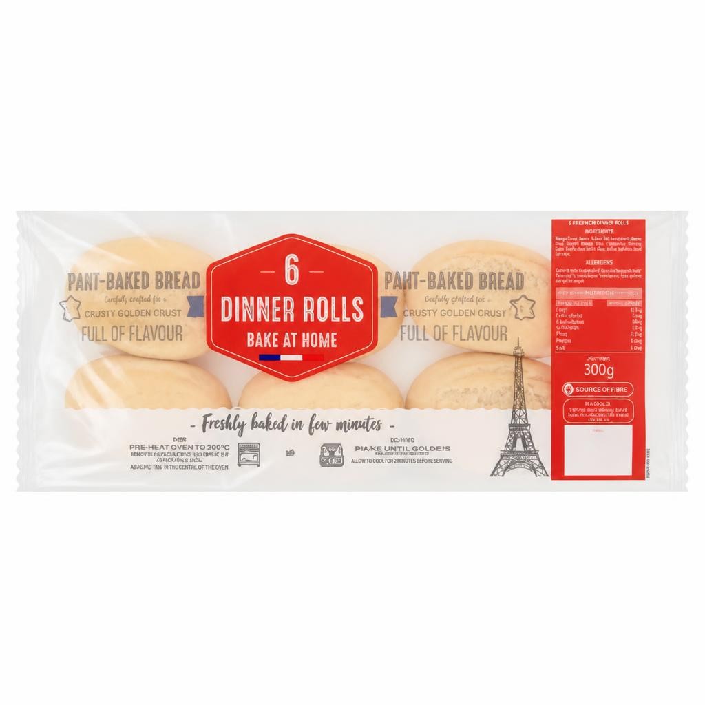 Bake at Home 6 Dinner Rolls 300g