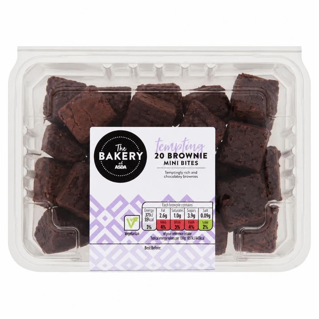 The BAKERY at ASDA Tempting 20 Brownie Mini Bites