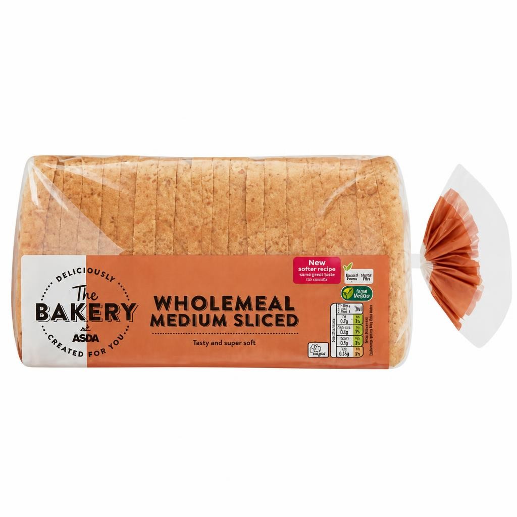 The BAKERY at ASDA The Bakery Wholemeal Medium Sliced 800g