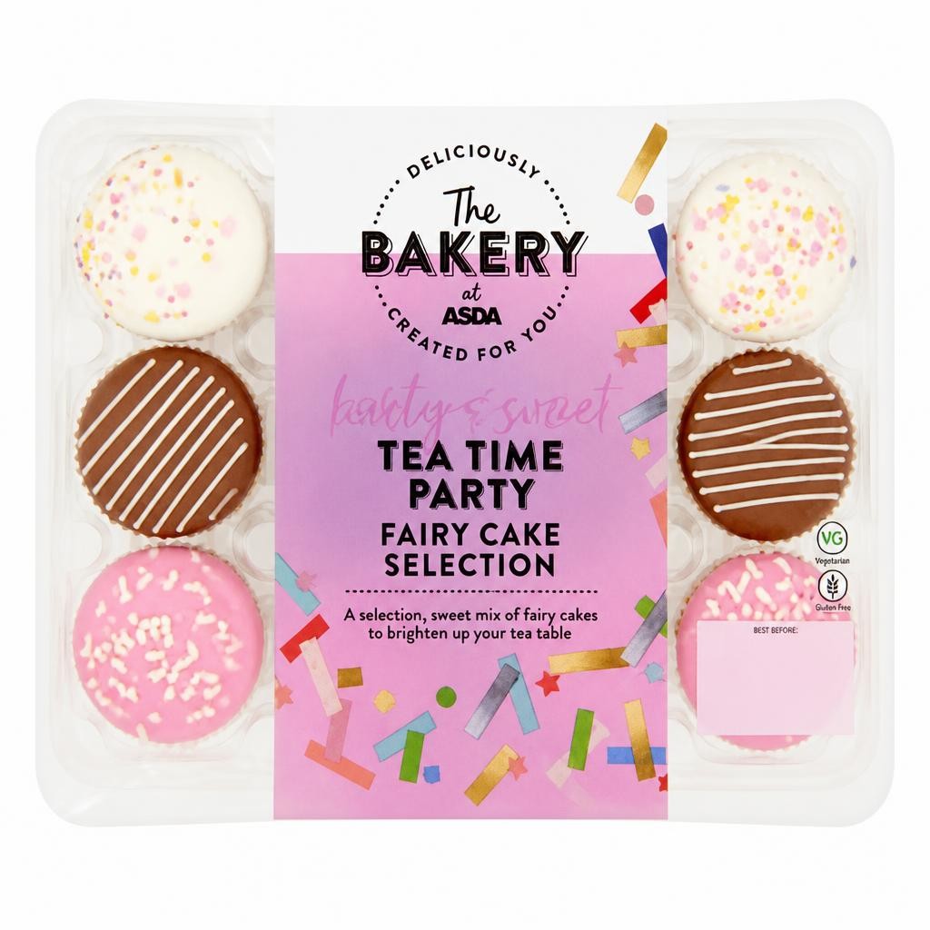 The BAKERY at ASDA The Bakery at  Tea Time Party Fairy Cake Selection