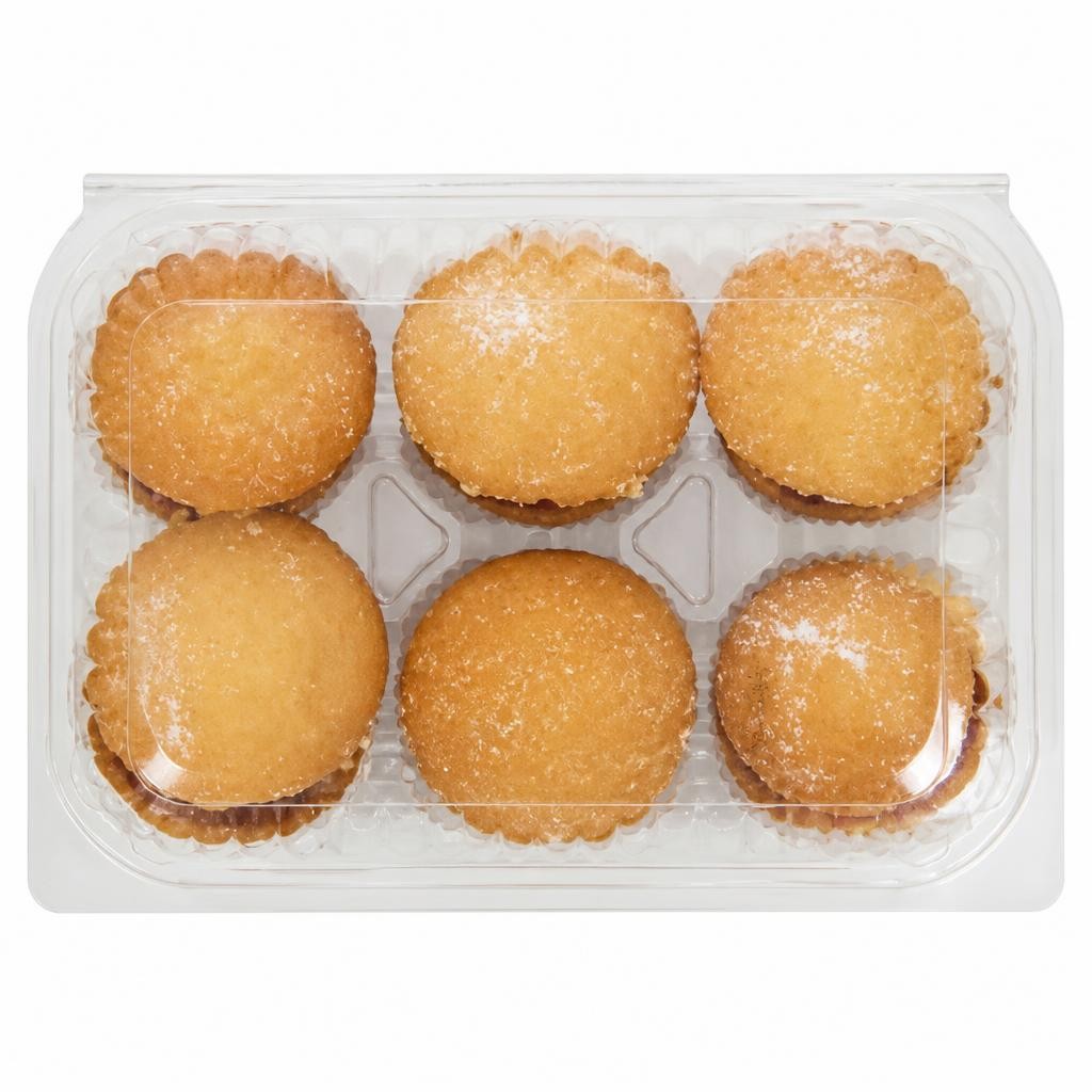 The BAKERY at ASDA The Bakery 6 Fluffy Victoria Sponge Cakes