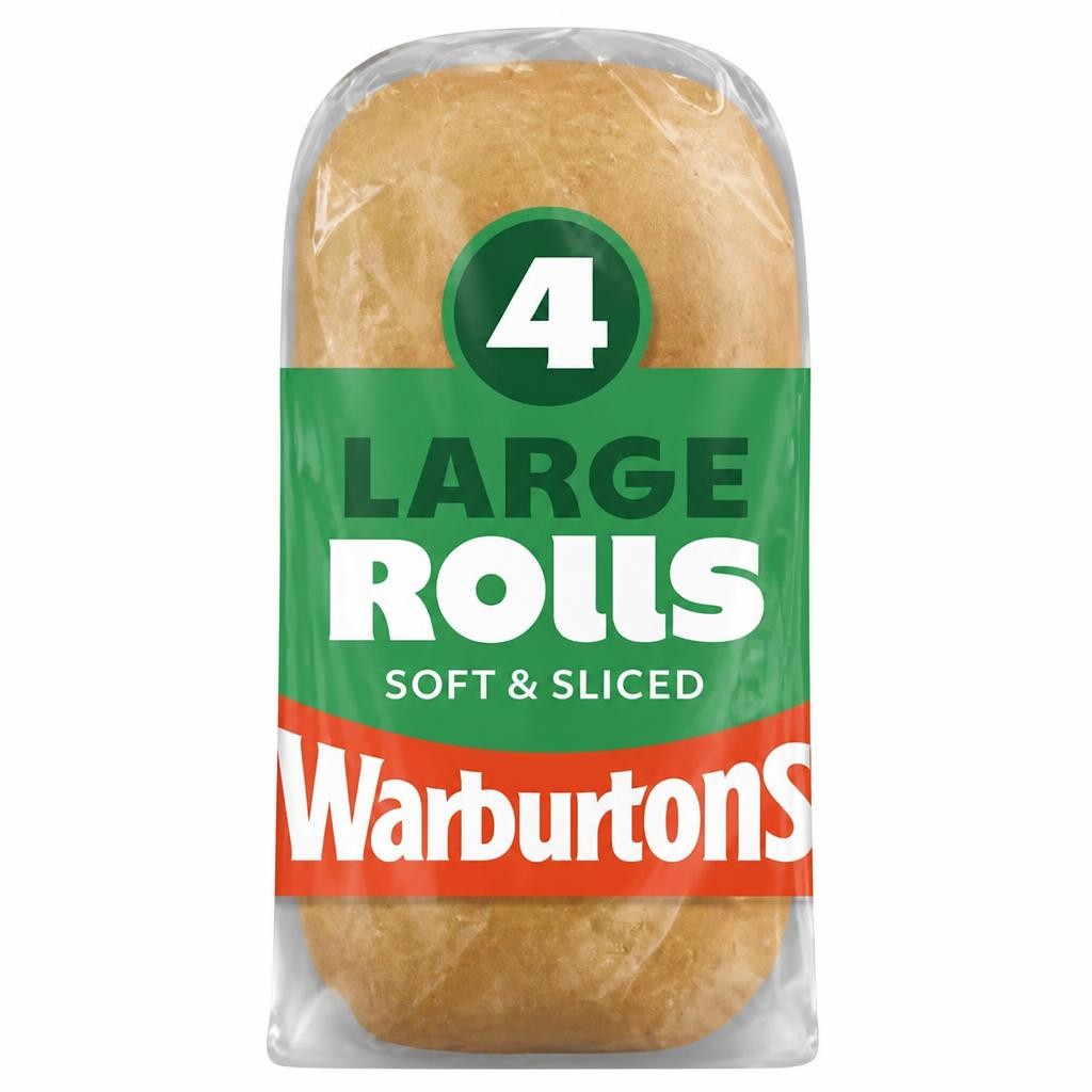 Warburtons 4 Large Rolls
