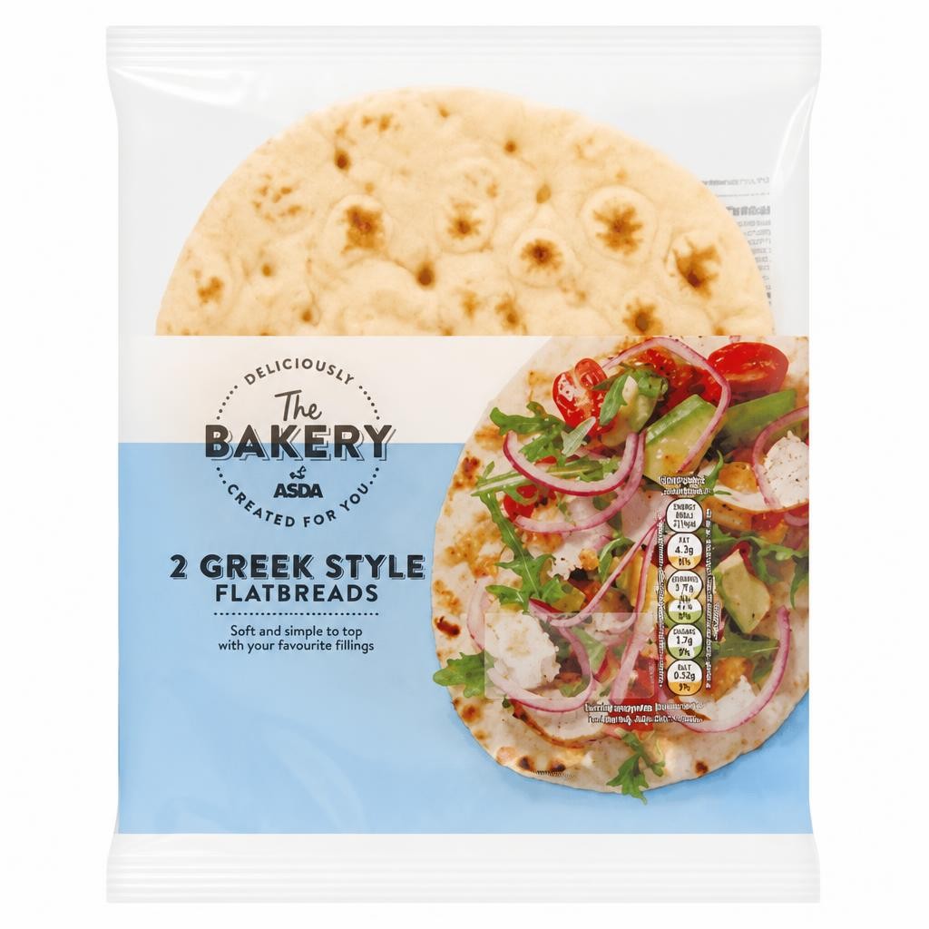 The BAKERY at ASDA The Bakery at  2 Greek Style Flatbreads