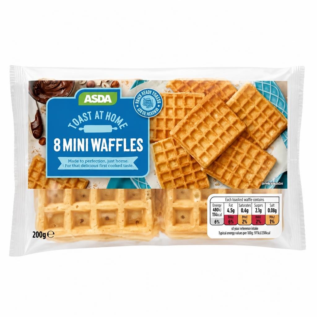 ASDA Toast at Home 8 Mini Waffles 200g