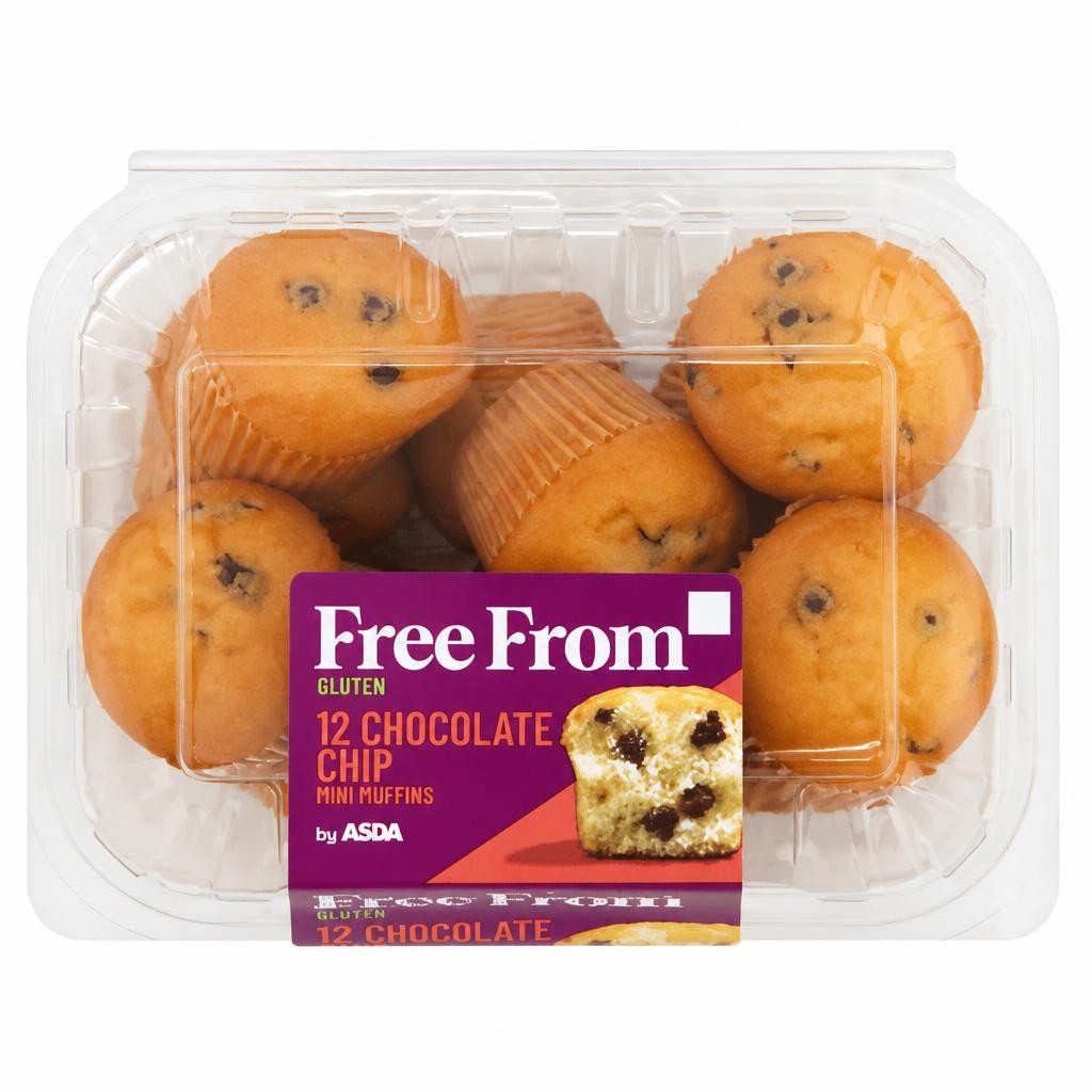 ASDA Free From 12 Chocolate Chip Mini Muffins