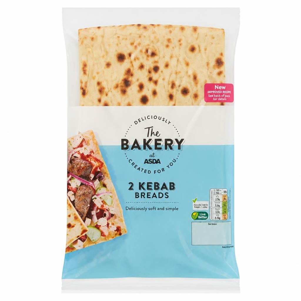 The BAKERY at ASDA The Bakery 2 Kebab Breads 330g