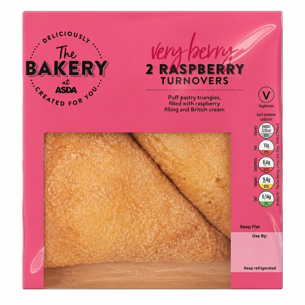 The BAKERY at ASDA The Bakery at  2 Raspberry Turnovers
